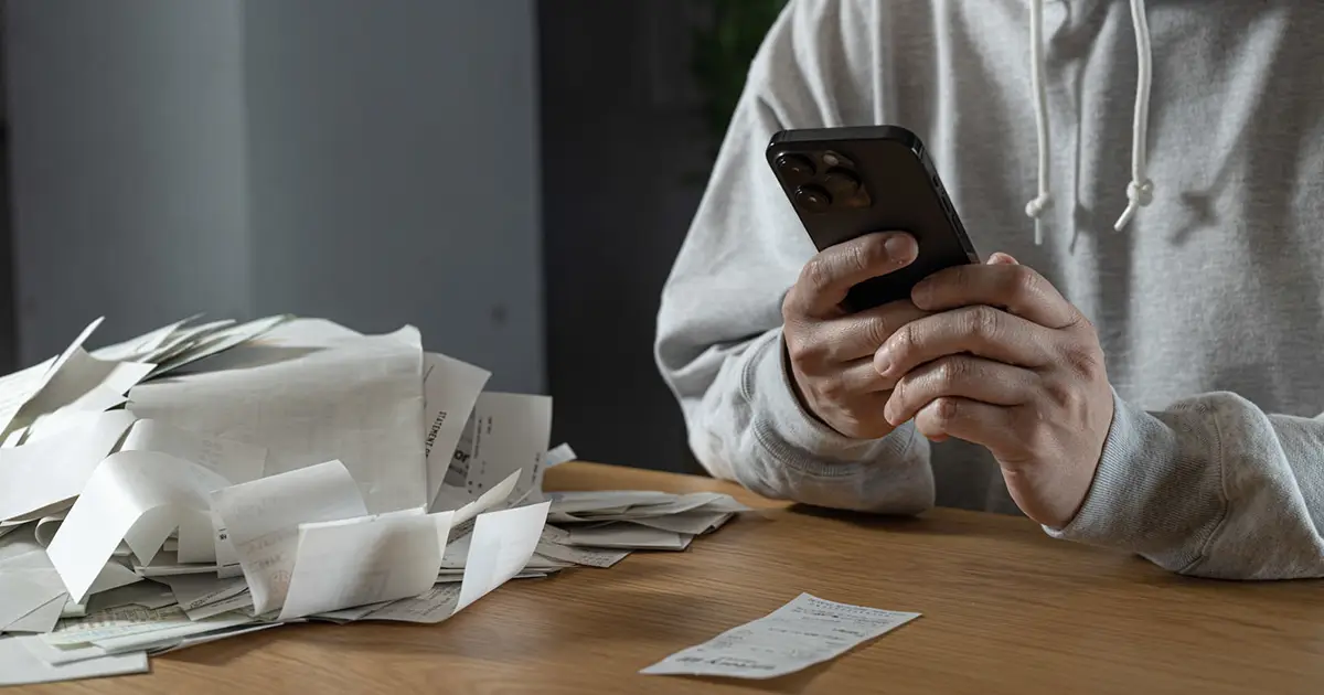 レシート撮影コツ