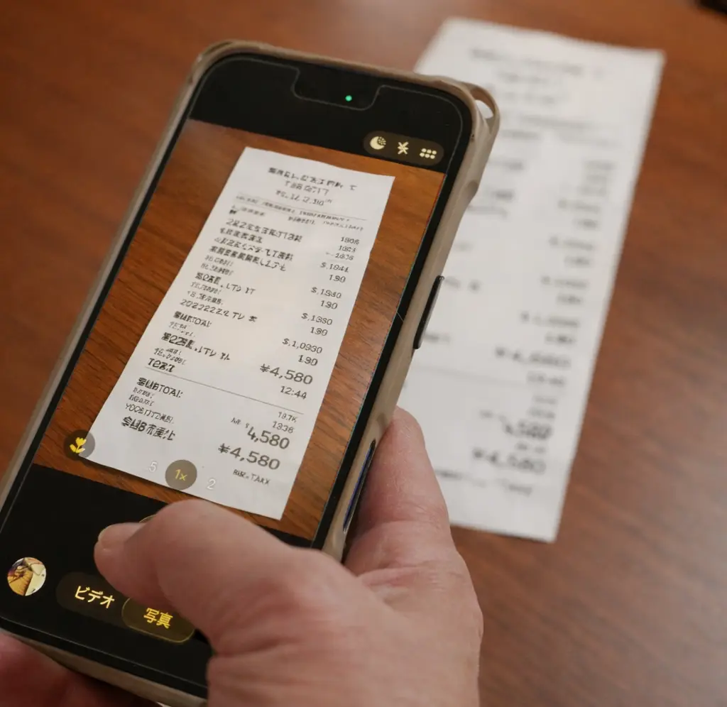 レシート撮影
